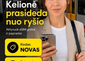 NOVA5 - Saily eSIM nuolaidos kodas -4,25 EUR