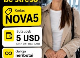 NOVA5 - Saily eSIM nuolaidos kodas -4,25 EUR