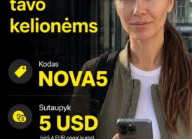 NOVA5 - Saily eSIM nuolaidos kodas -4,25 EUR