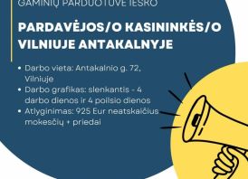 Pardavėja(as), Vilniuje Antakalnyje