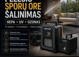 Pelėsio sporų šalinimas ore | HEPA + UV + Ozonas
