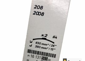 Peugeot 208/2008 valytuvų komplektas