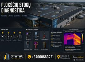 Plokščių stogų ir fasadų pratekėjimų diagnostika
