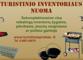 Turistinio inventoriaus nuoma