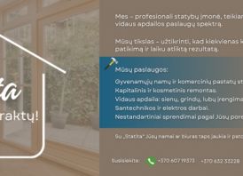 Visi statybos ir remonto darbai nuo A iki Z