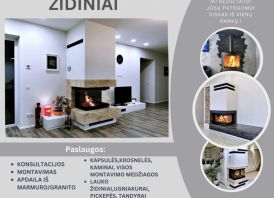 Židinių montavimas, apdaila