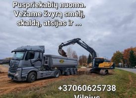Žvyras, skalda, atsijos, dolomitas Vilniuje